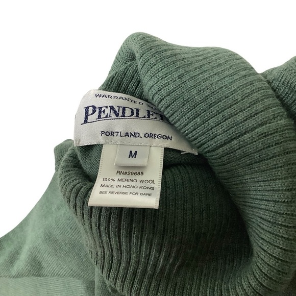 Pendleton 100% Merino Wool Turtleneck Sweater Sz Medium - Picture 6 of 10